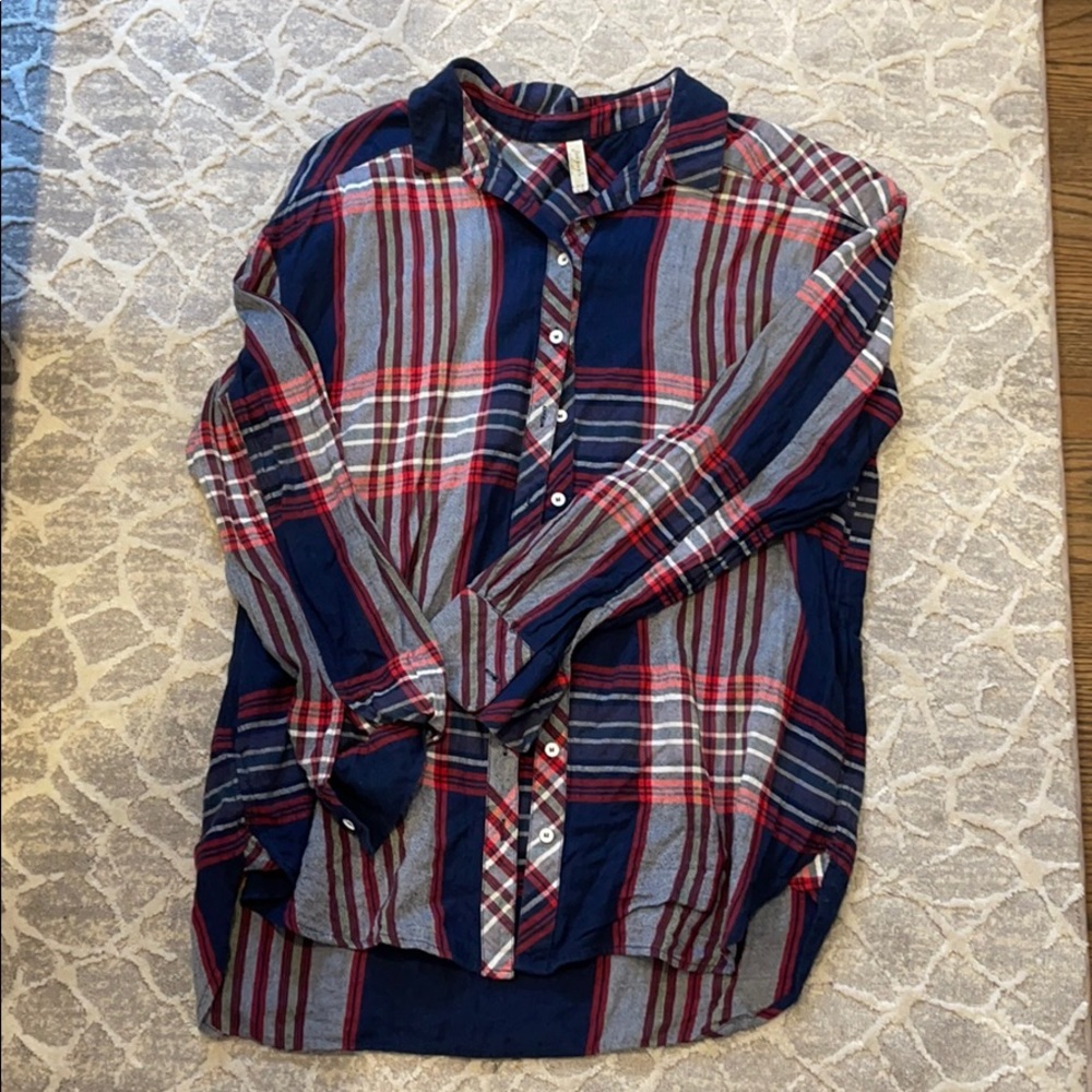Free People plaid shirt